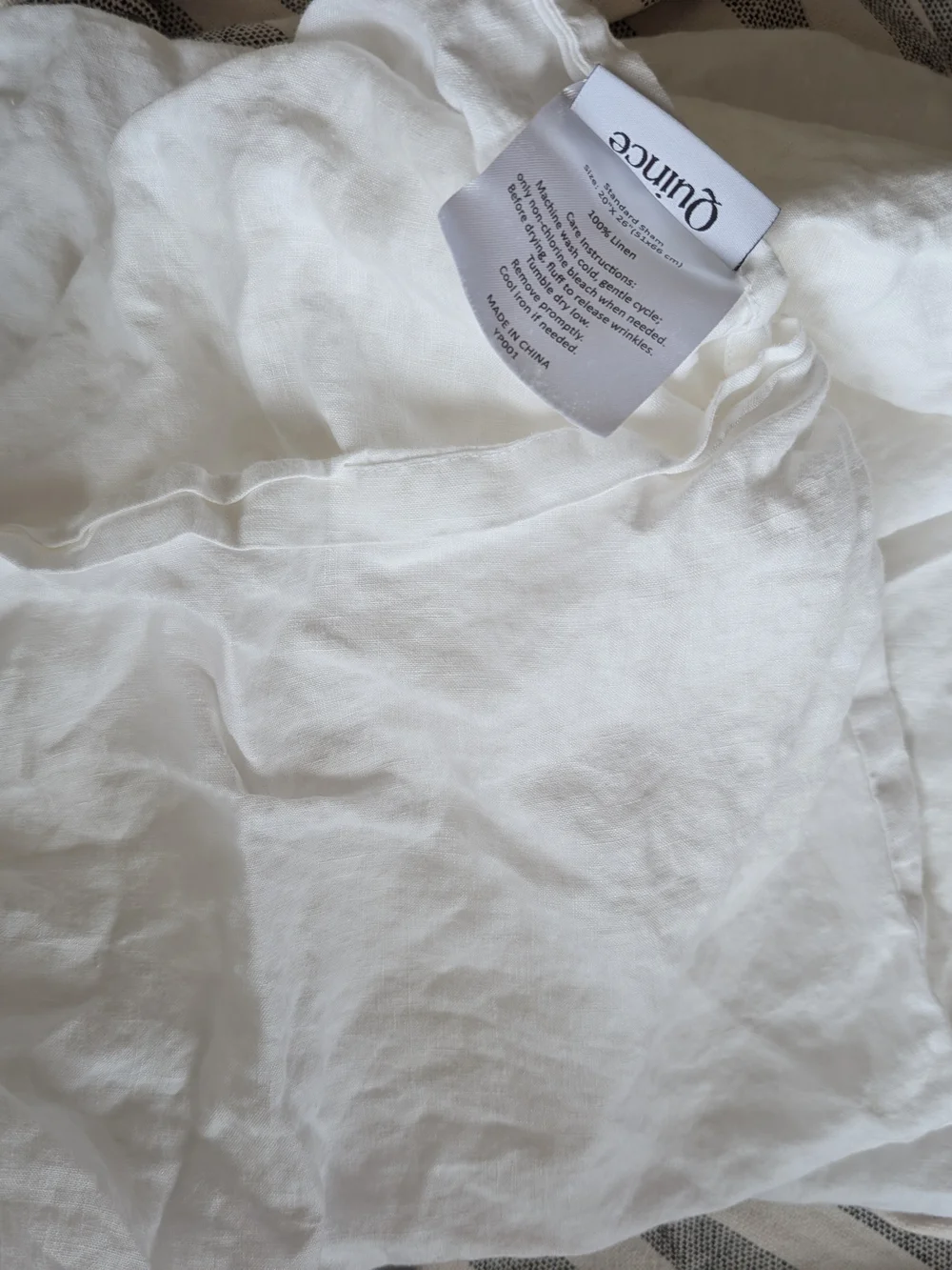 Quince Linen white Standard Size Pillow Cases (2)